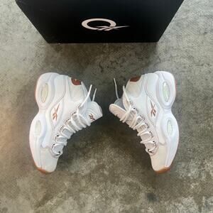 Reebok Question Mid White Gum Allen Iverson Basketball Shoes 100033893 Men 8